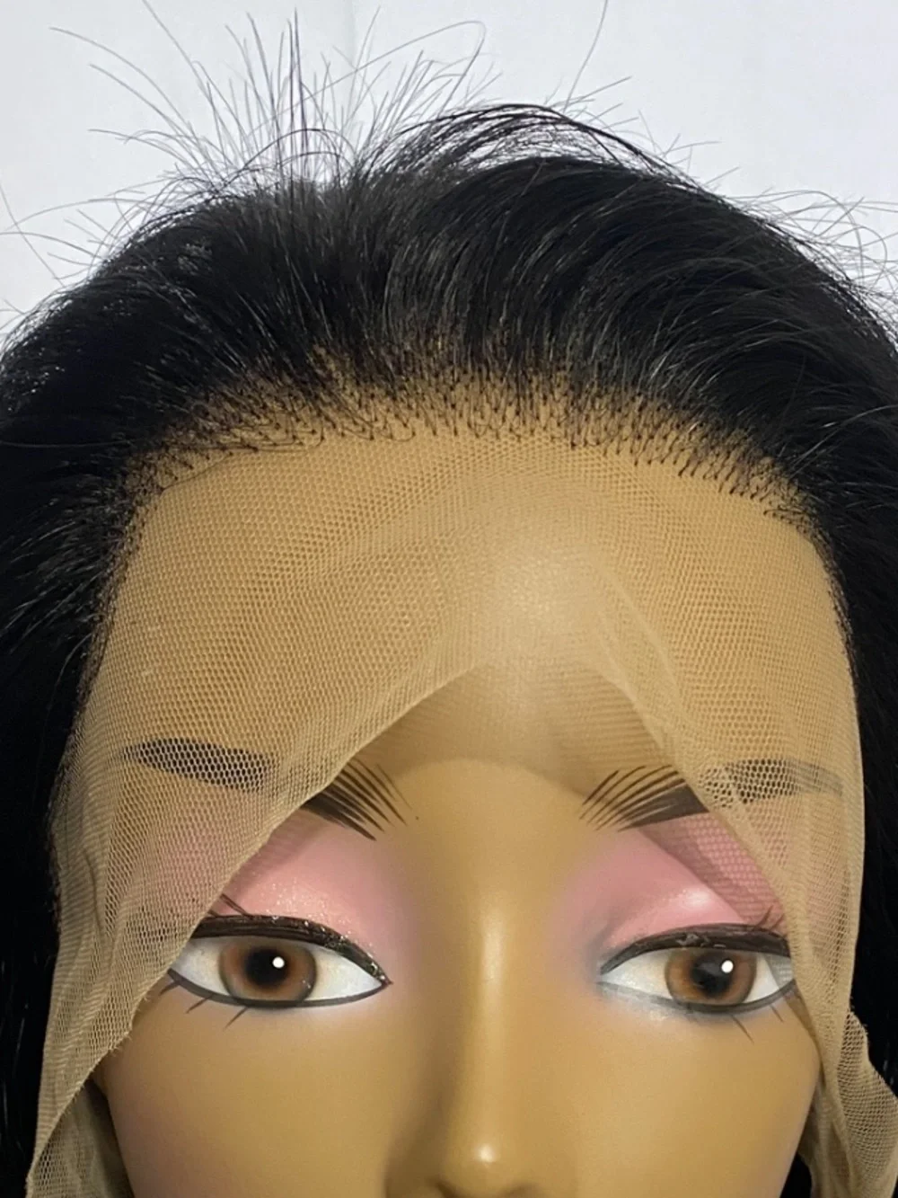 10” Glueless Lace Front Bob Wig 13x4 Pre Plucked Human Hair Black Medium Cap
